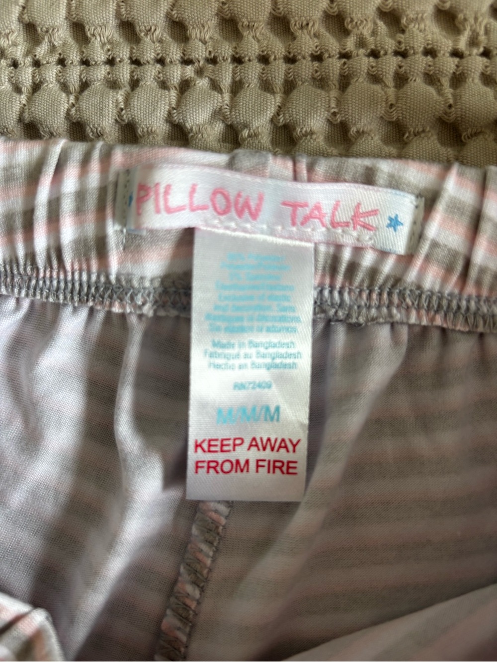 Cozy Striped Knit Sleep Shorts - Pink & White - Picture 2 of 2